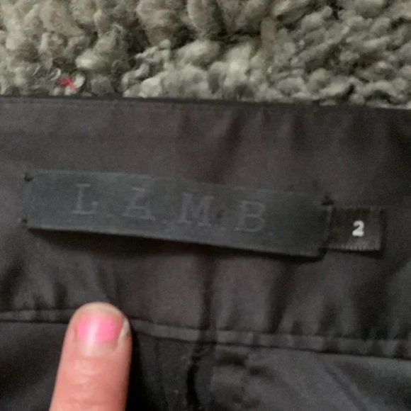 L.A.M.B. Stretch Dress Pants | Seam Detail Down Front Leg, Reverse Tuxedo Effect - Picture 8 of 12